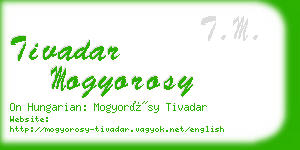 tivadar mogyorosy business card